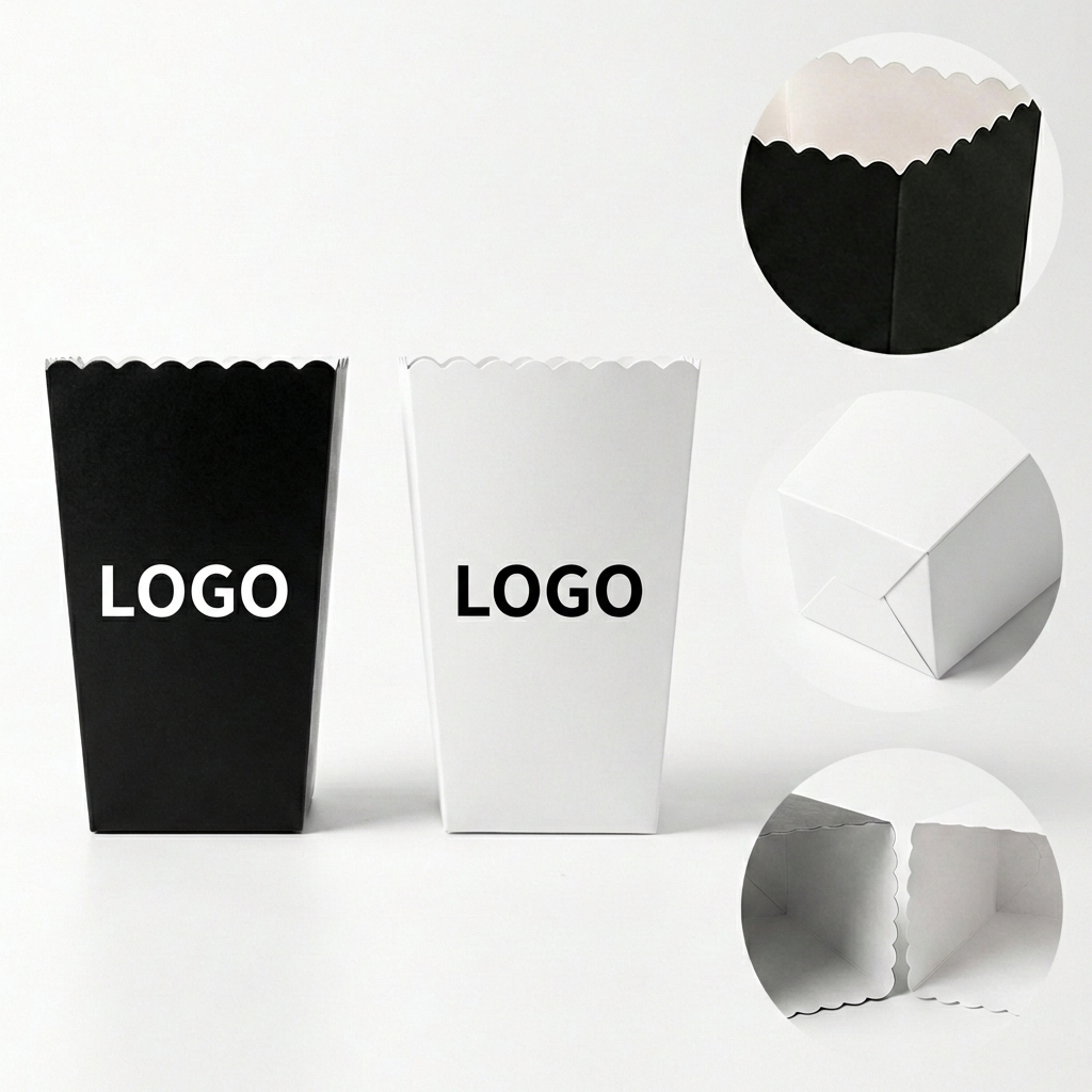 Open Top Popcorn Boxes Cardboard Favor Containers