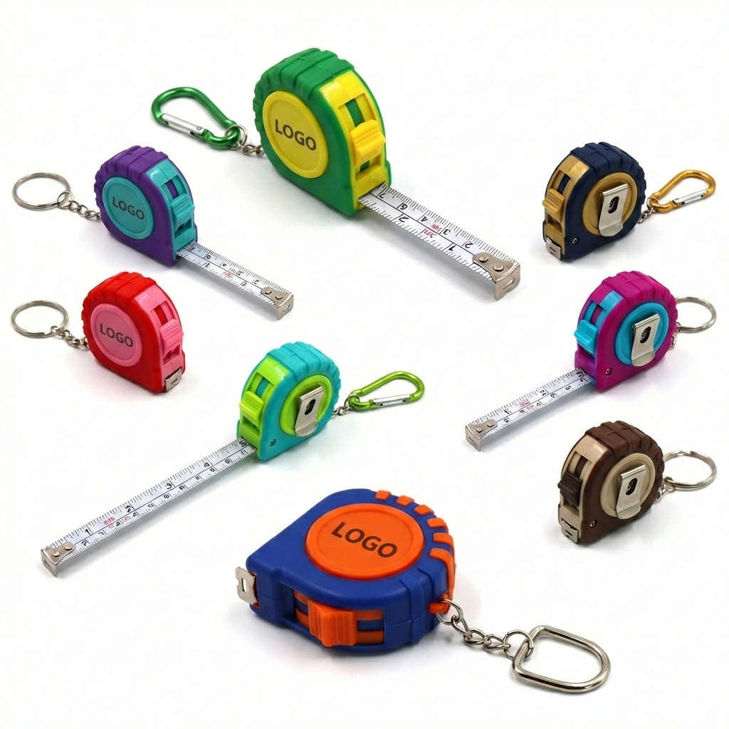 Keychain Mini-Tape: Compact 1m Retractable Measure
