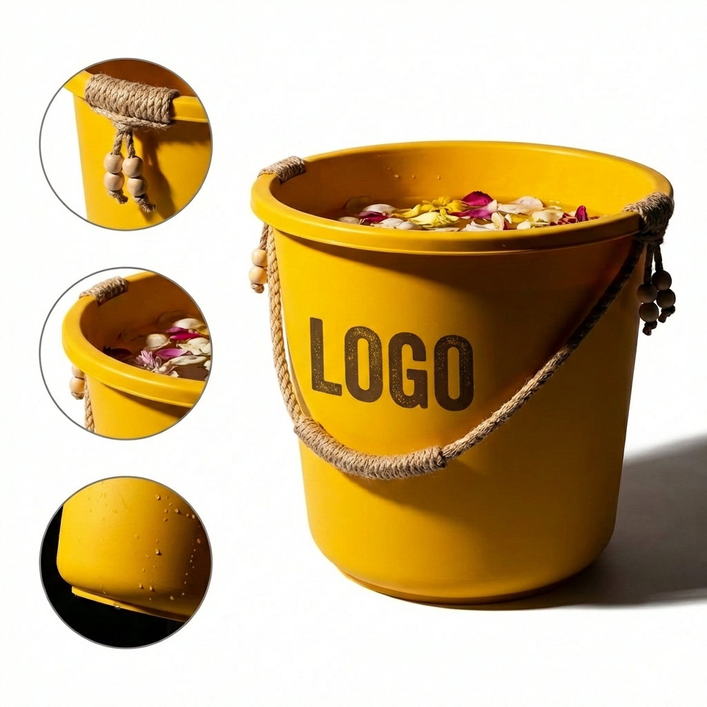 Versatile Heavy-Duty Storage Pail with Rope Handle