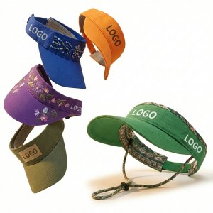 Chic Breeze Embellished Sun Visors (5-Pack)