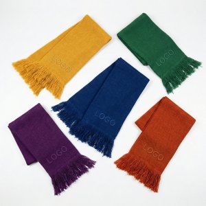 Solid Color Acrylic Fan Scarf
