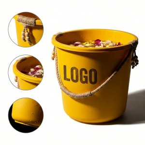 Versatile Heavy-Duty Storage Pail with Rope Handle